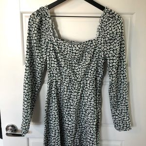 Green Floral Midi Dress